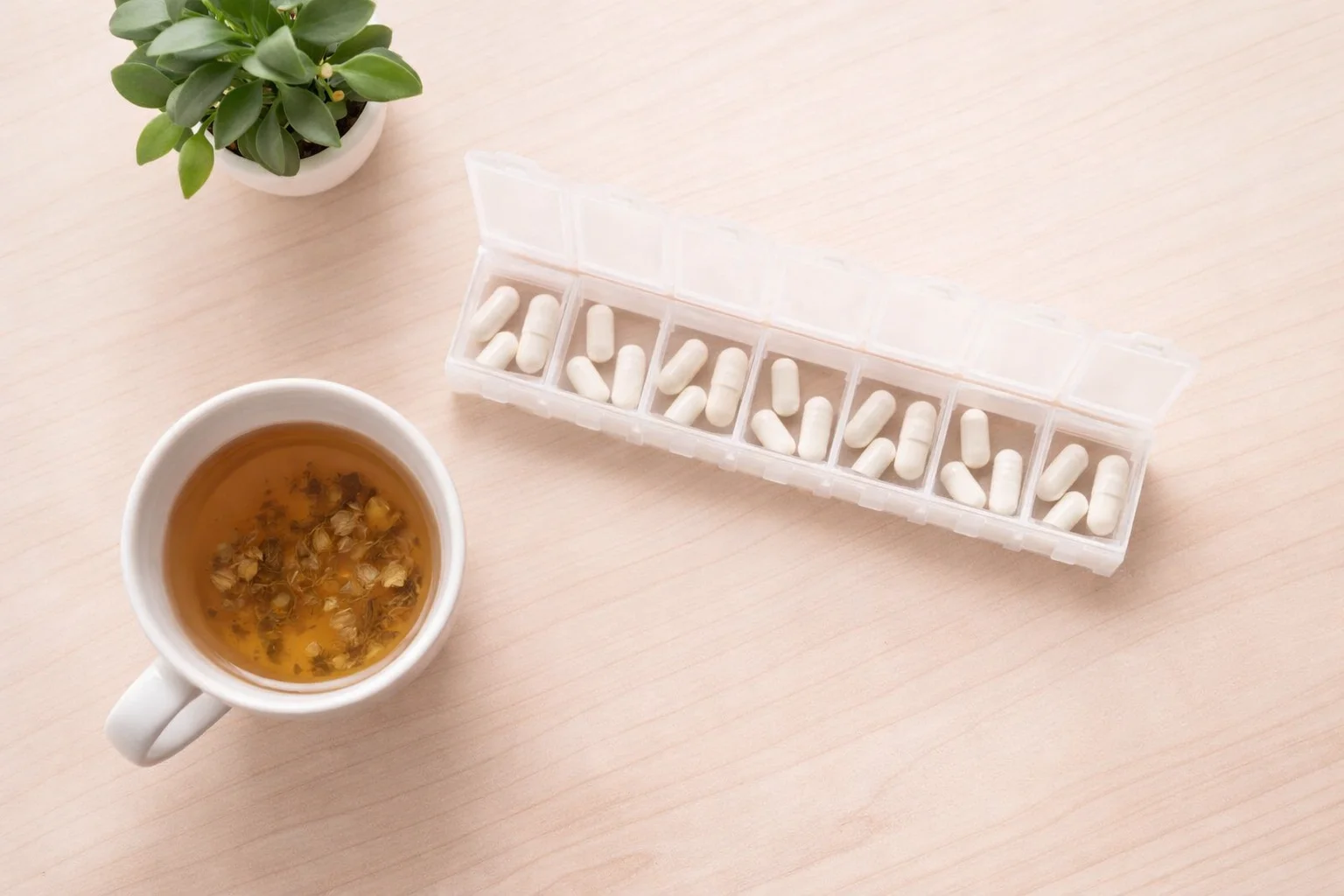 Heti kapszula-rendező és tea